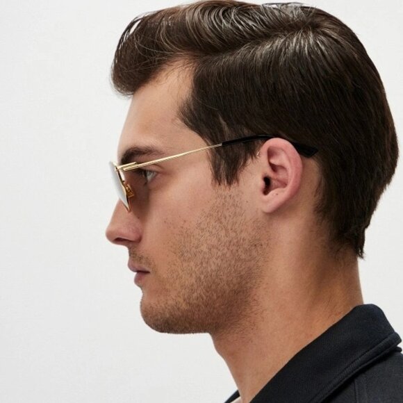 BRAND NEW Bottega Veneta BV1301S 001 Gold Grey Split Panthos Unisex Sunglasses - Picture 11 of 11